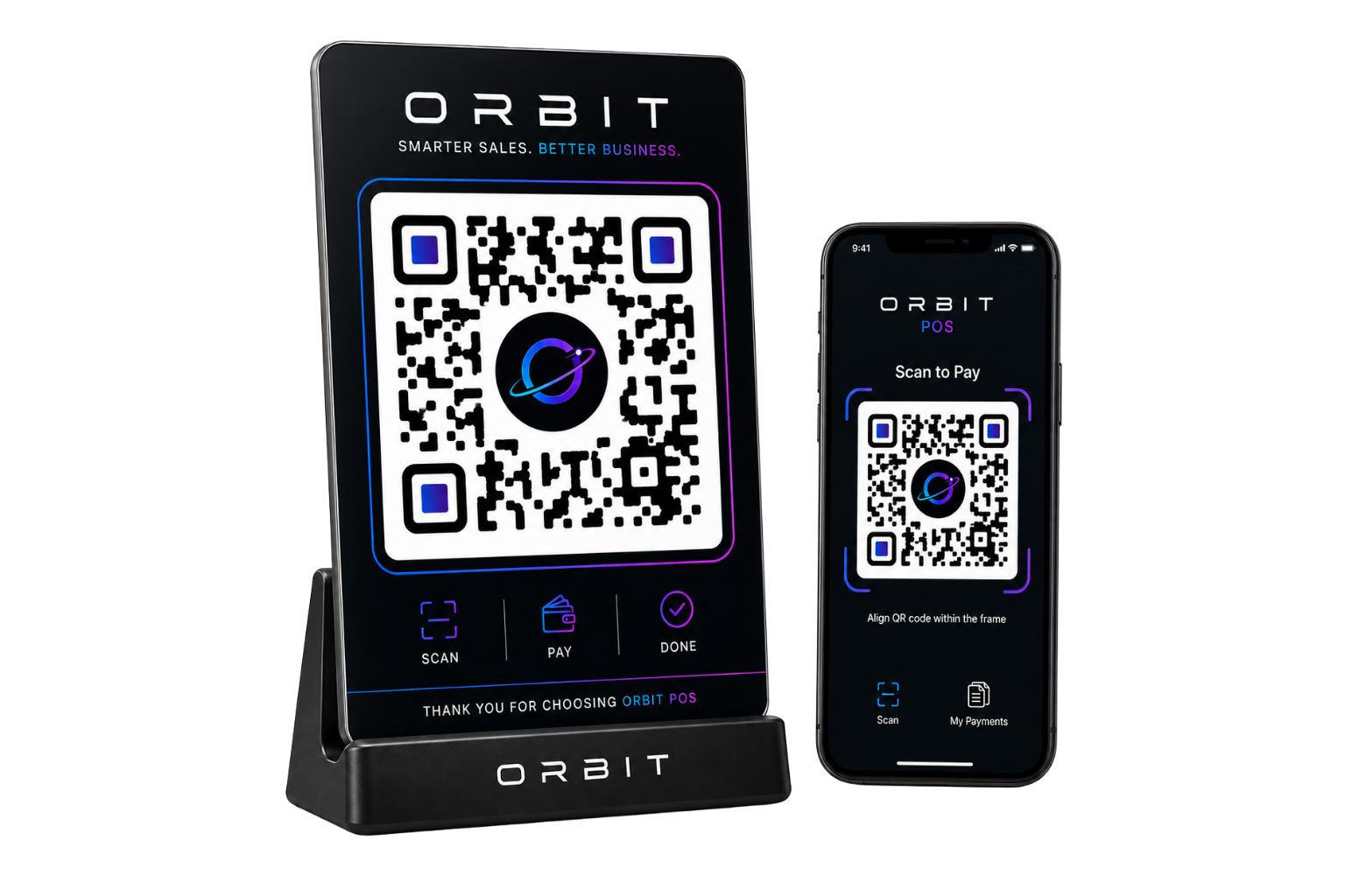 OrbiTech QR commerce showcase visual